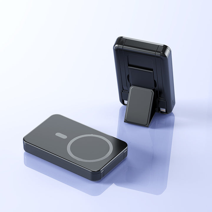 Bærbar Magsafe Powerbank med Integrert Stativ og Digital Skjerm Skanto
