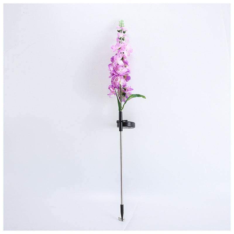 Høy kunstig delphinium blomsterstake med justerbar metallbakke og avtakbar klem Skanto