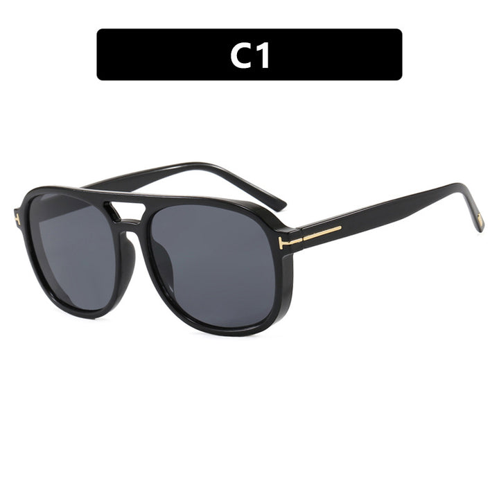Women's square sunglasses with luxurious plastic frame and mirrored lenses Skanto