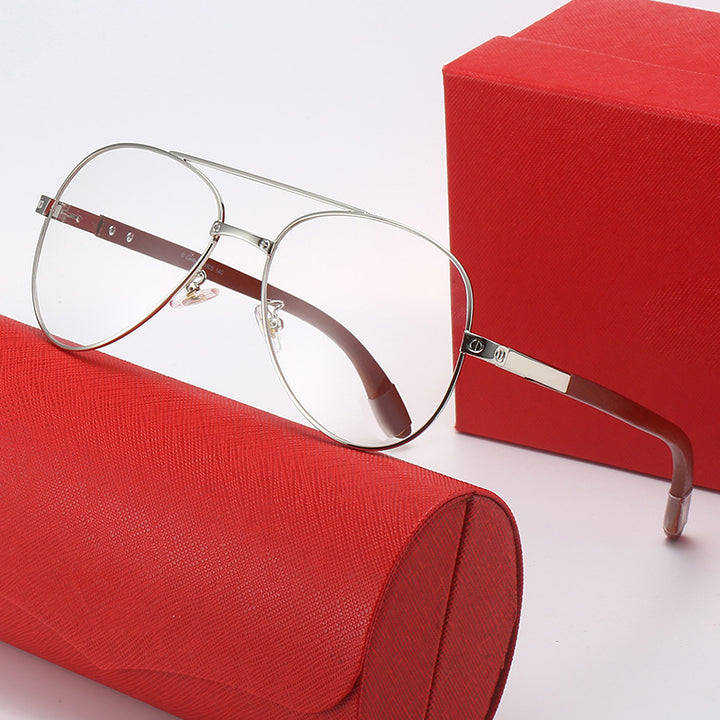 Dame elegant pilot solbrille med fin metallramme og UV-beskyttelse Skanto