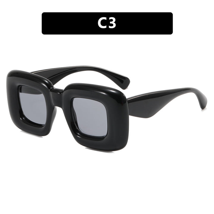 Women's rectangular sunglasses with wide frame and protective UV filter Skanto