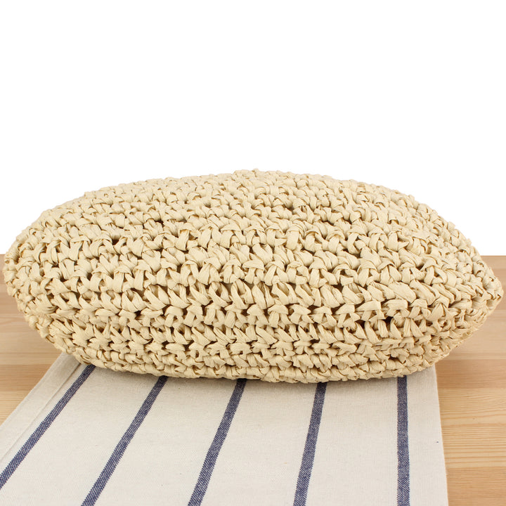 Shoulder Bag from Hand-Knotted Natural Material with Elegant Chain Strap Skanto