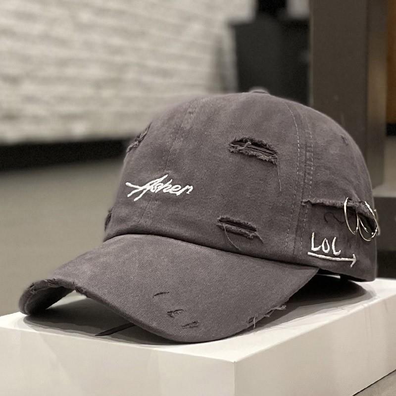 Herre Slitt Denim Caps Skanto