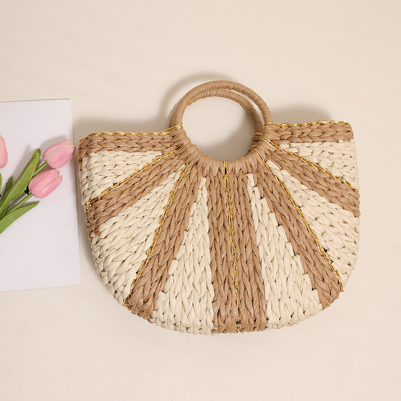 Trendy tote bag in modern wave pattern Skanto