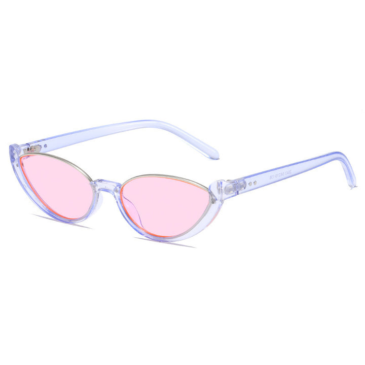 Dame Cat-Eye solbriller med diskret ramme og polarisert glass Skanto