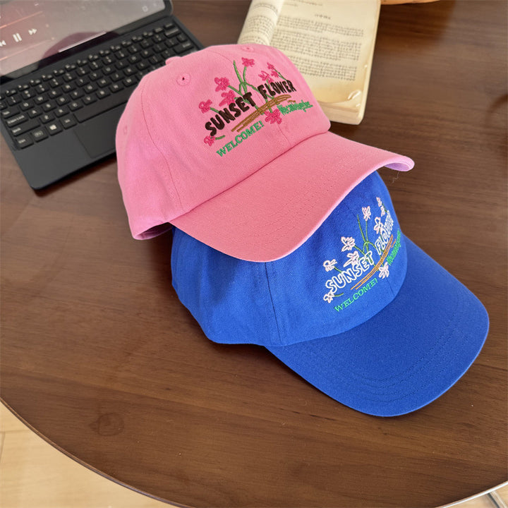 Kvinnebrodert blomster baseball cap Skanto