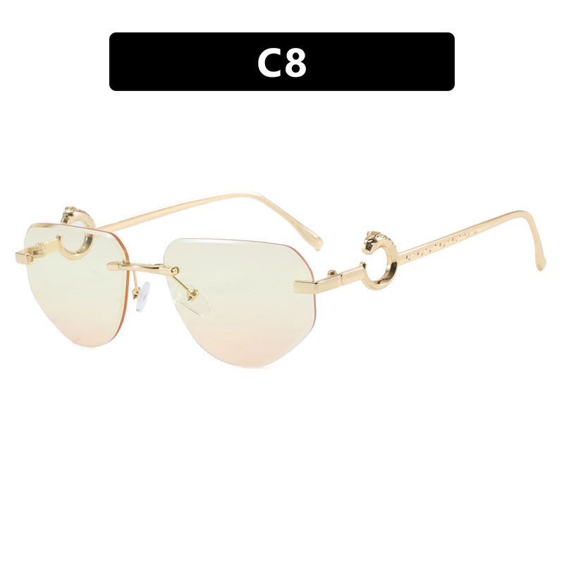 Women's trendy stylish sunglasses in modern design with filigree metal frame Skanto