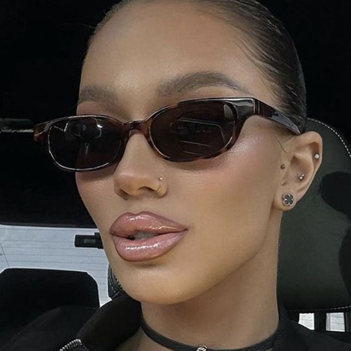 Dame moteriske Cat-Eye solbriller med UV-beskyttelse og lett ramme Skanto