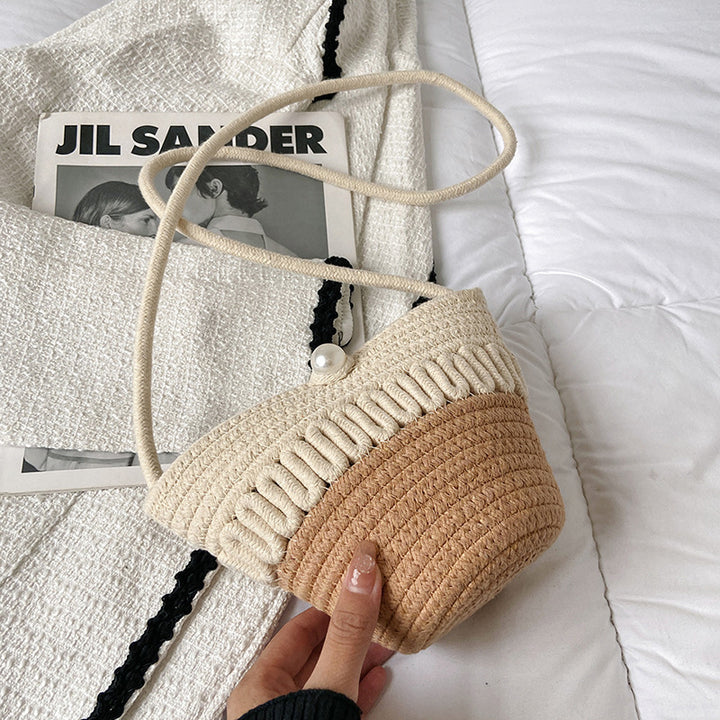 Playful handbag made of braided material Skanto