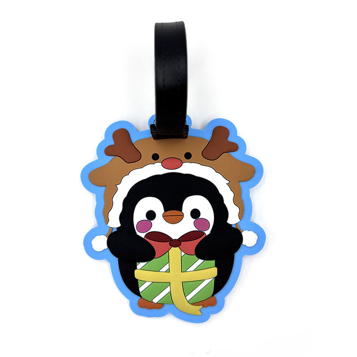 Unisex Playful Penguin Luggage Tag Skanto