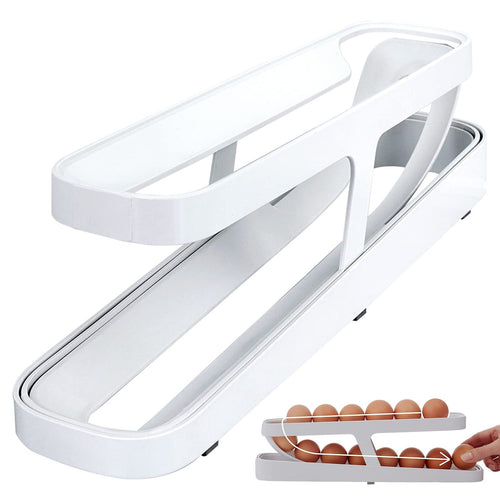 Automatisk Rullende Egg Rack Holder Oppbevaringsboks | Skanto