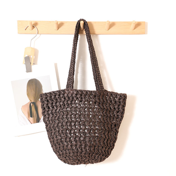 Braided Raffia Crossbody Bag with Spacious Interior Capacity Skanto