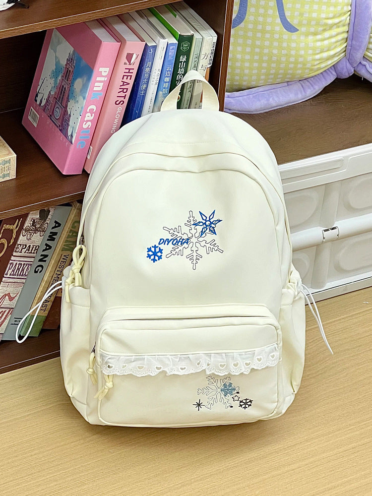 Brodert vinter-tema skoleveske