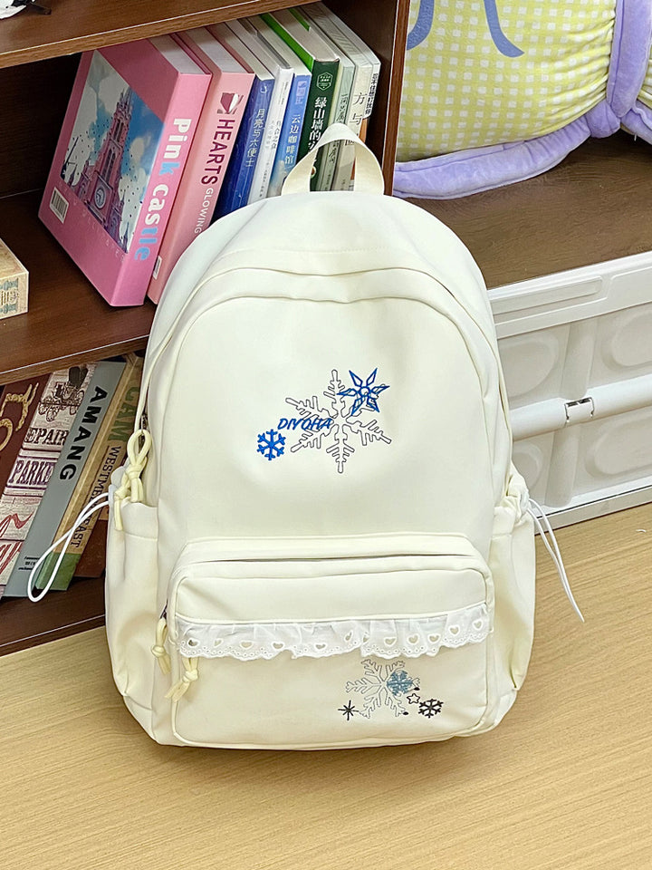 Brodert vinter-tema skoleveske