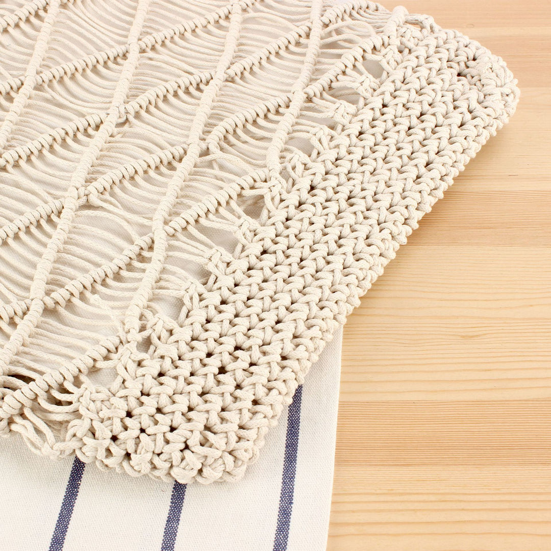 Modern Macrame Tote Bag Skanto