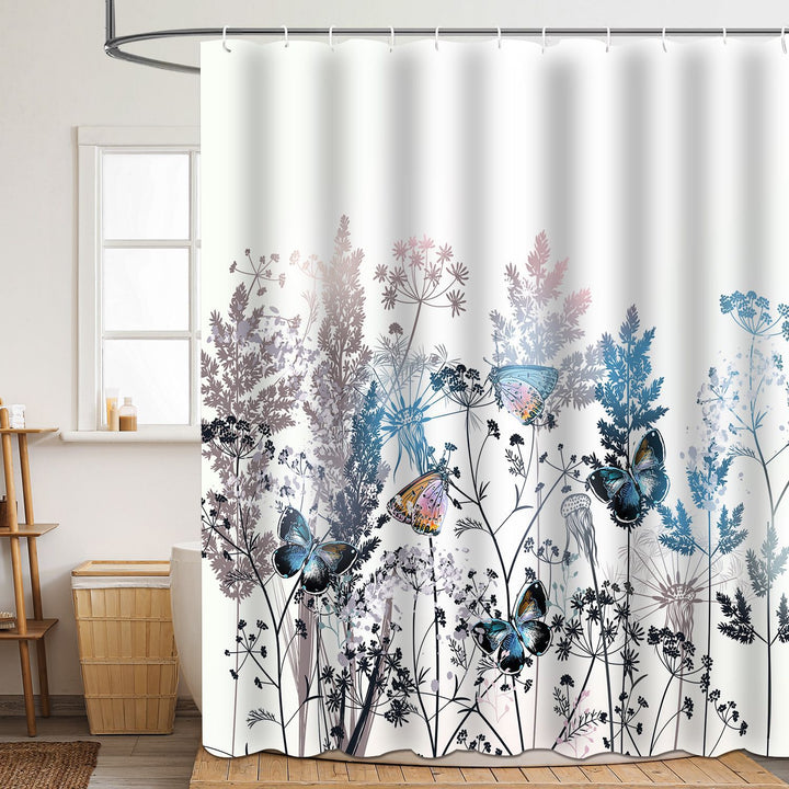 Blomster mønstrede badekar dusjforheng Skanto