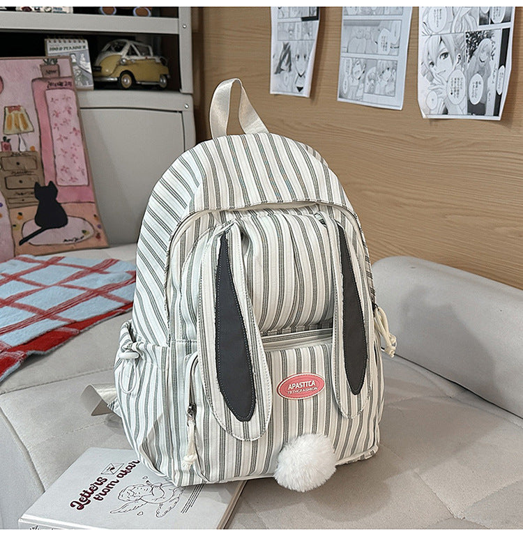 Søt Kaninøre Design Skole Rygsäck