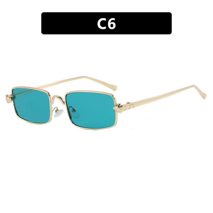 Women's elegant square sunglasses with luxury metal frame and UV protection Skanto