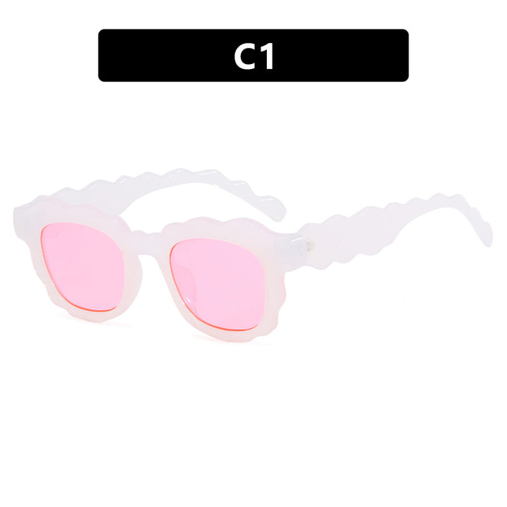 Women's fashionable sunglasses with wave frame Skanto