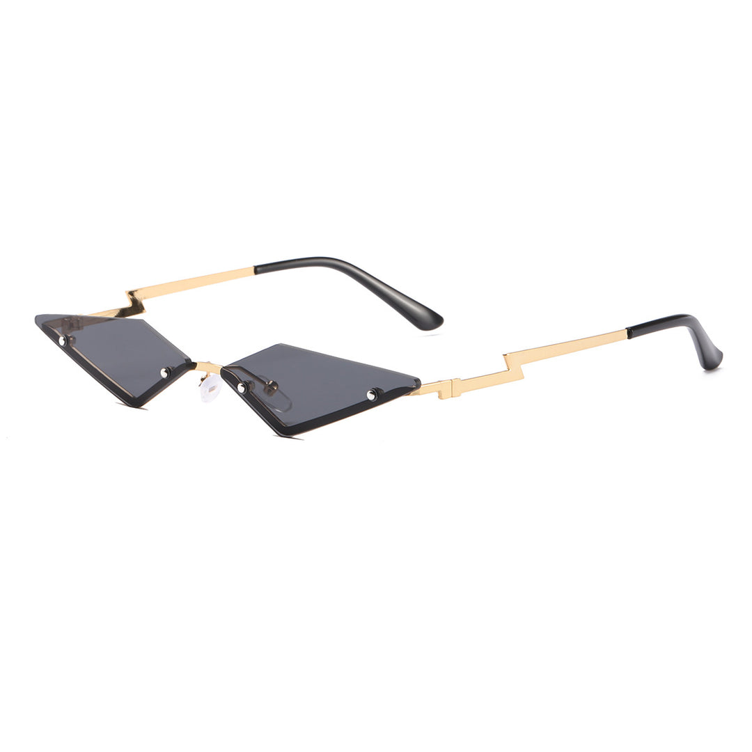Dame Designer-solbrille med futuristisk ramme Skanto