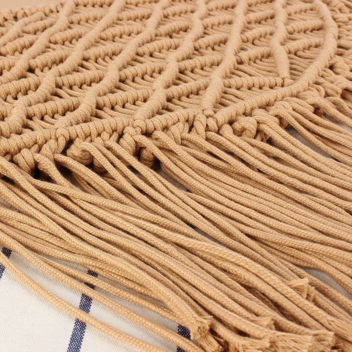Macrame Tote Bag with Fringed Edges Skanto