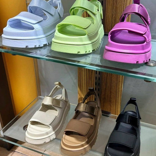 Dame sporty sandaler med ergonomisk fotbredde og sklisikker såle Skanto