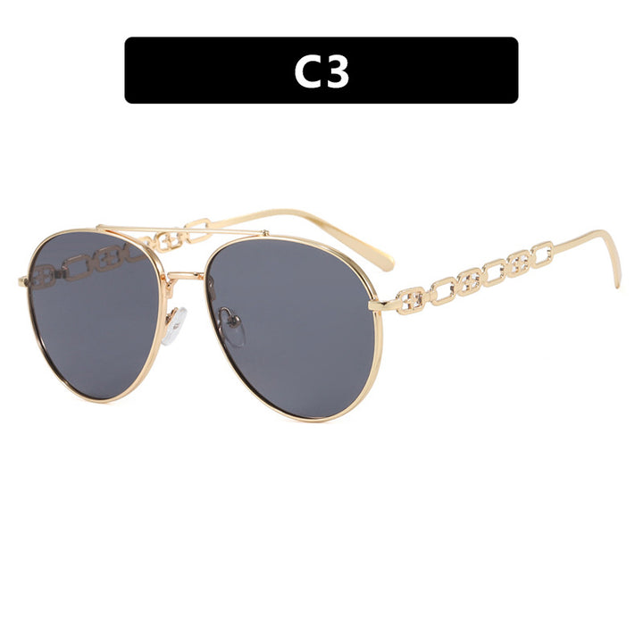 Women's eye-catching sunglasses with luxurious chain detail and polarized lenses Skanto