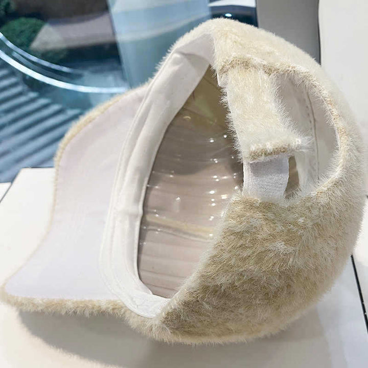 Kvinnens luksuriøse fleece dekorert baseball cap Skanto