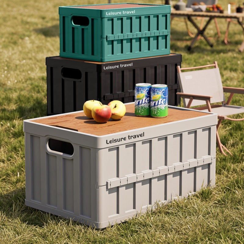 Unisex Practical Storage Box with Lid in Wood Skanto