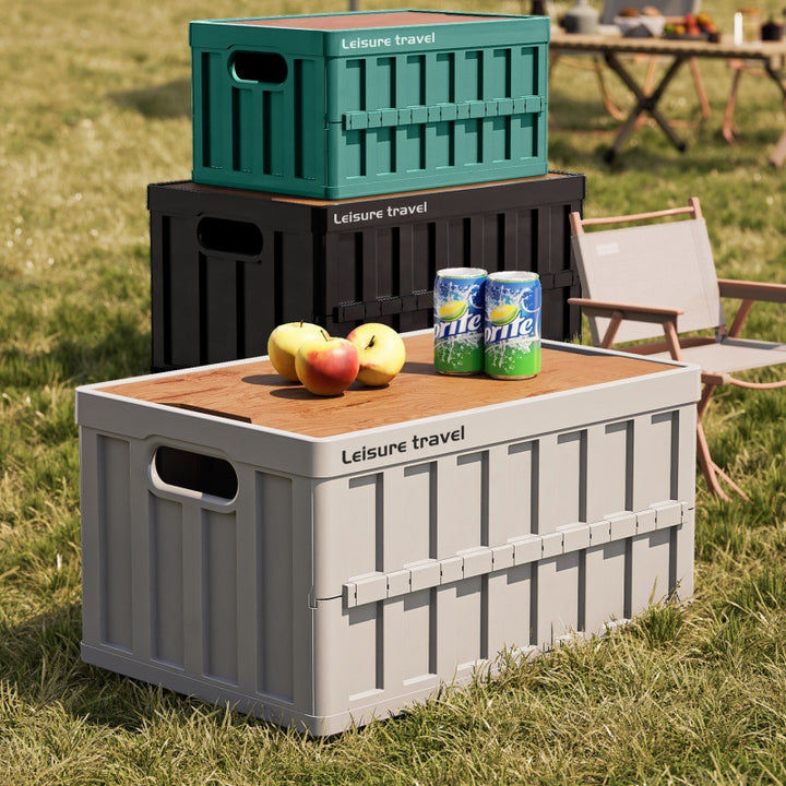 Unisex Practical Storage Box with Lid in Wood Skanto