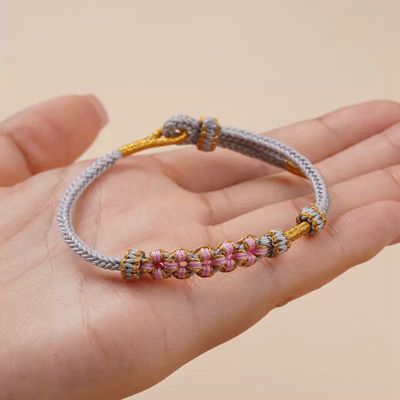Skanto | Bestemor og Barnebarn Blomst Knyte Armbånd