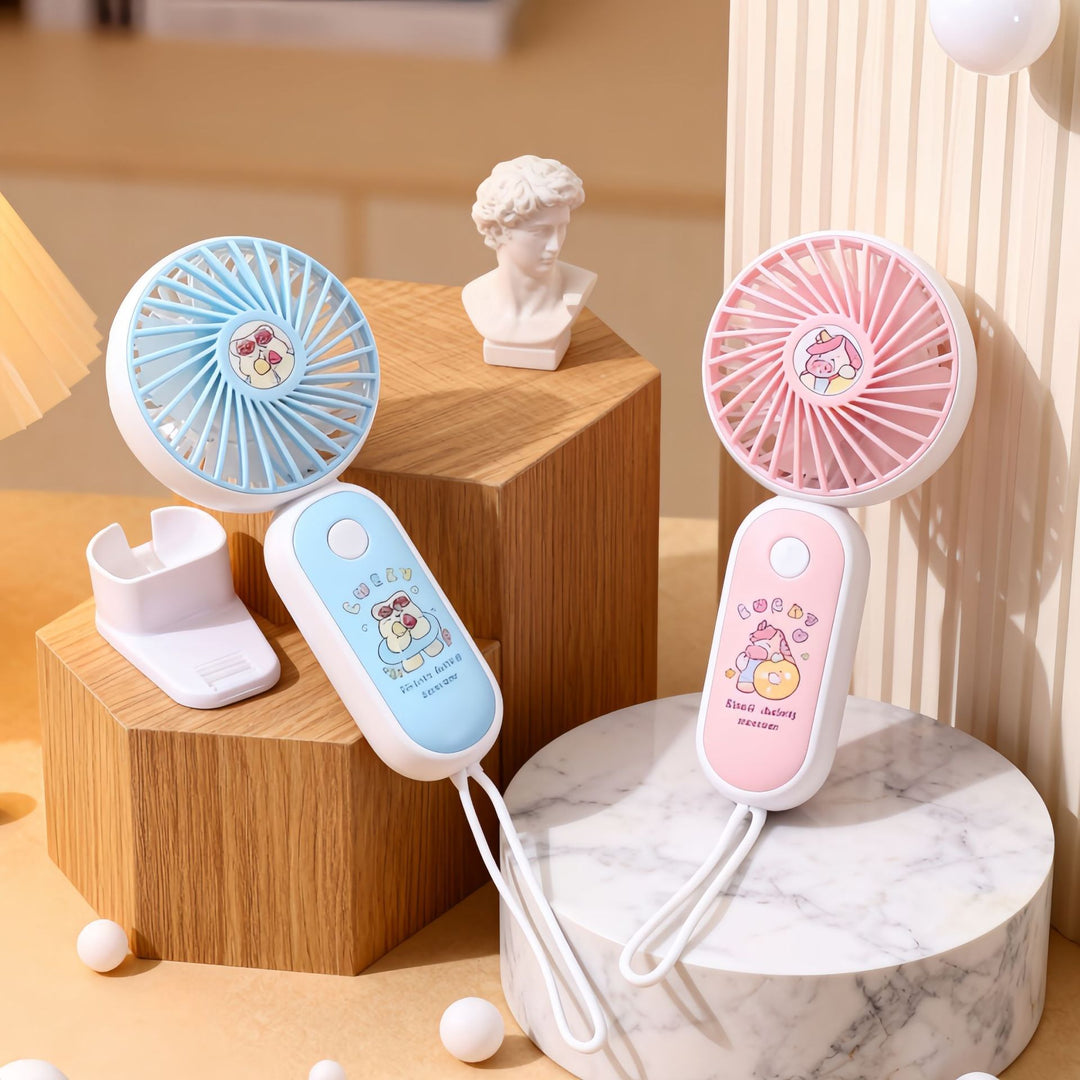Bærbar mini vifte med søtt design Skanto
