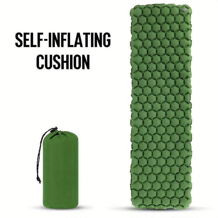 Oppblåsbar komfort campingmatte med ergonomiske luftputer Skanto