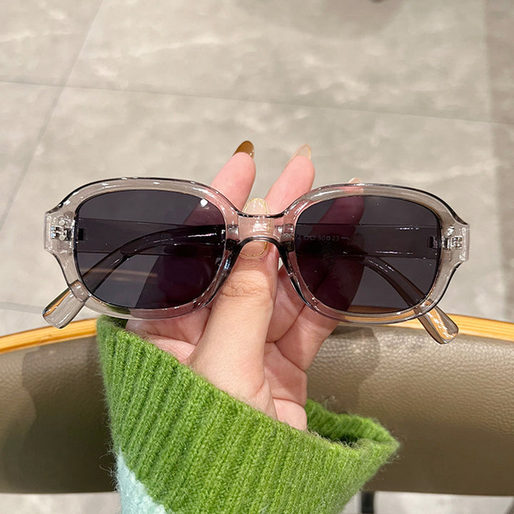 Damen modische solbrille med stor, firkantet ramme Skanto