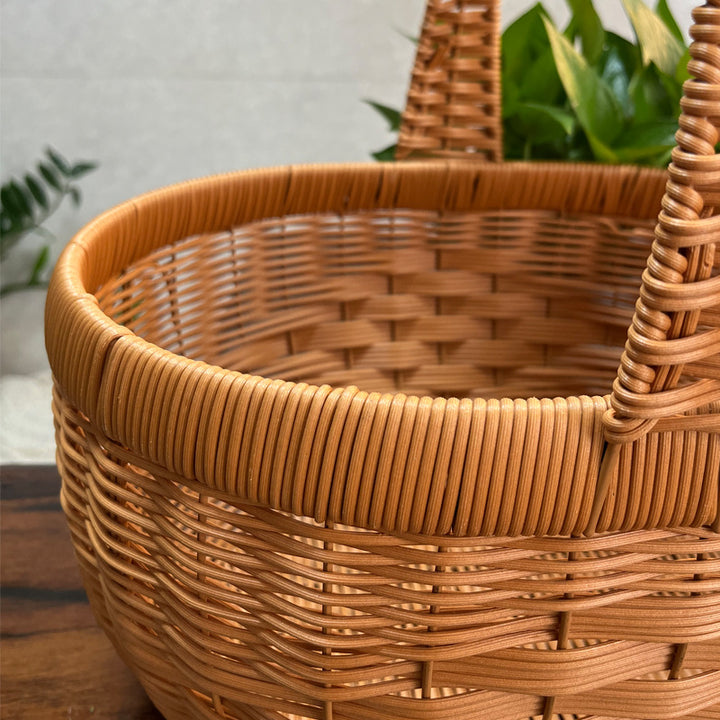 Damen Håndlaget Kurv med Elegant Håndtak Skanto