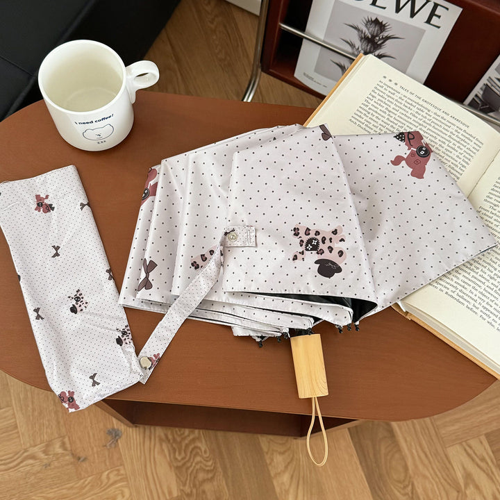Damer Sammenleggbart paraply med leken design Skanto