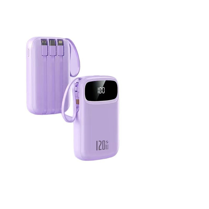 bærbar Powerbank med integrert multikabel Skanto