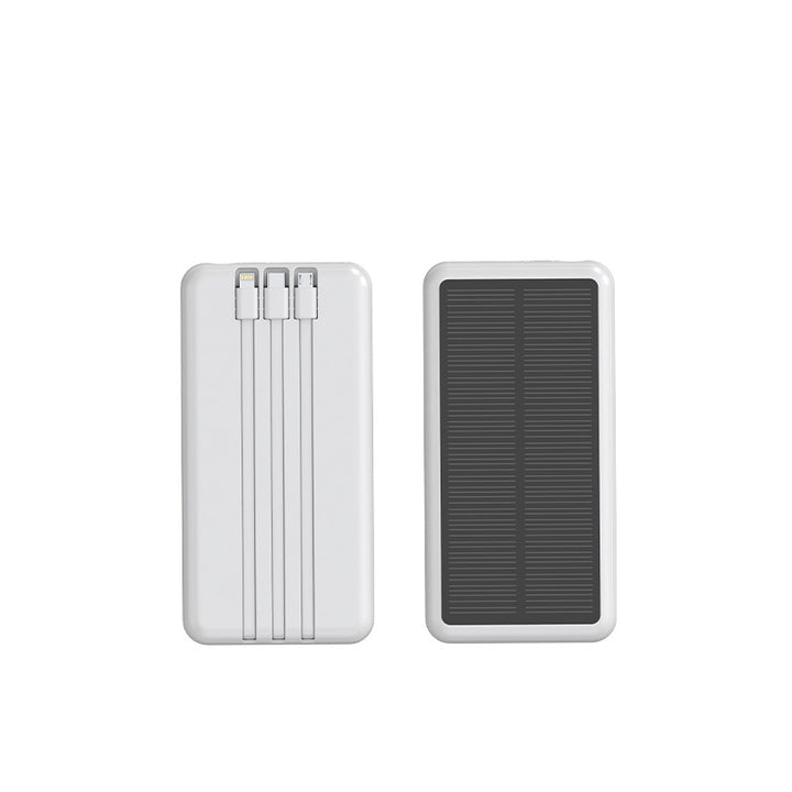 Solenergi Powerbank med Innebygde Ladekabler Skanto