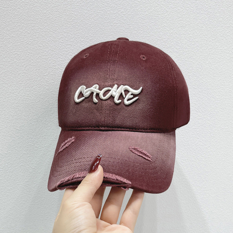Herre Slitt Foran Brodert Baseball Caps Skanto