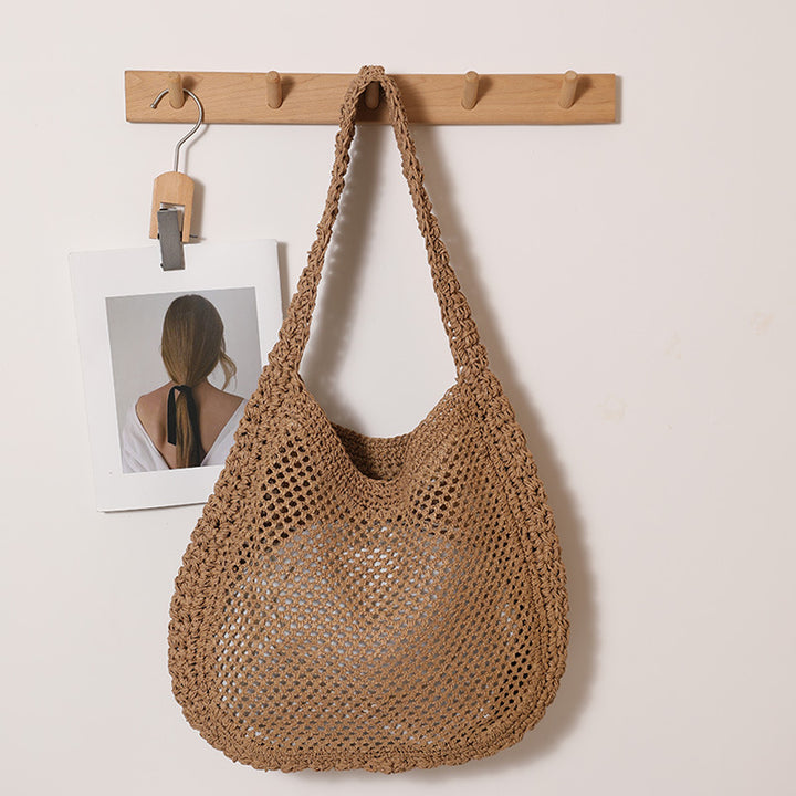 Hand-knotted net tote bag Skanto