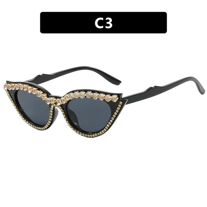 Women's Cat-Eye Sunglasses with Sparkling Rhinestones Skanto
