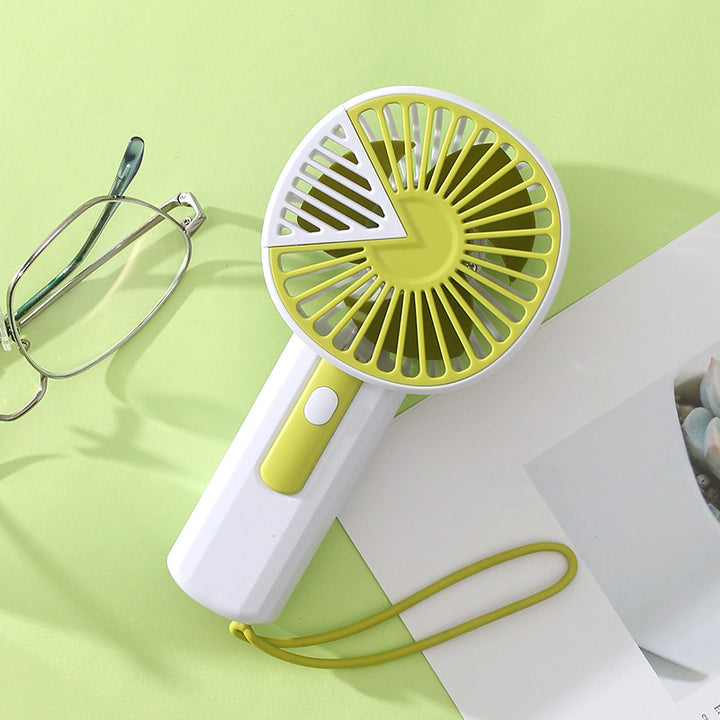 Dame portable håndvifte med ergonomisk design og USB ladingsmulighet Skanto