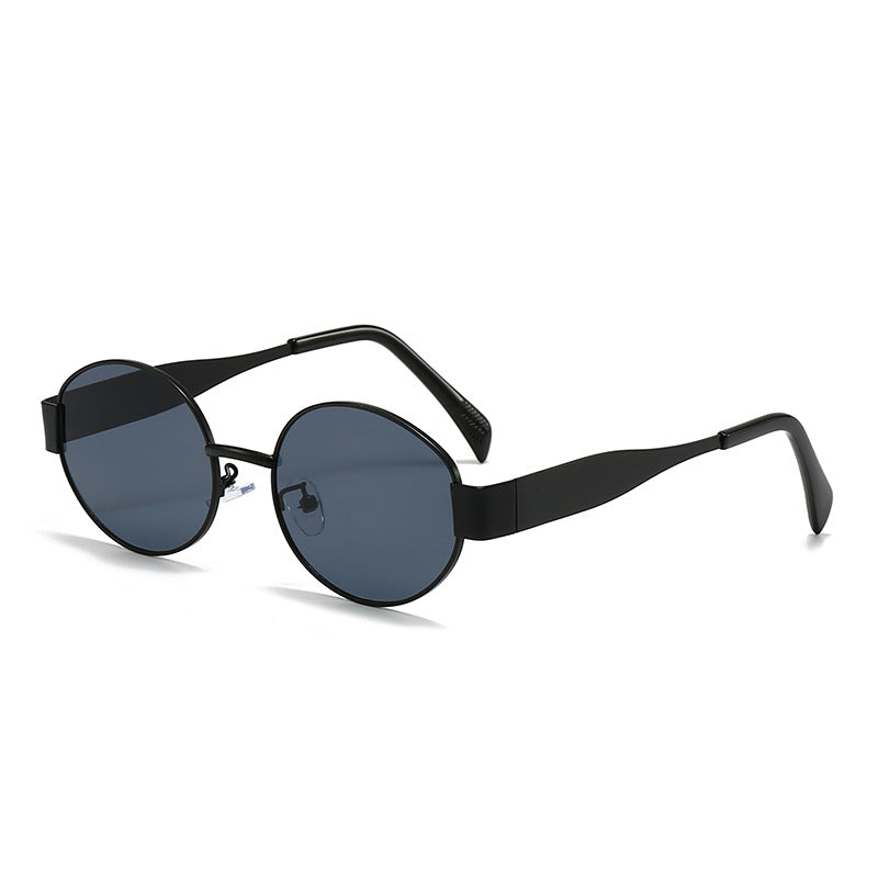 Dame motesik oval solbrille med unik ramme Skanto