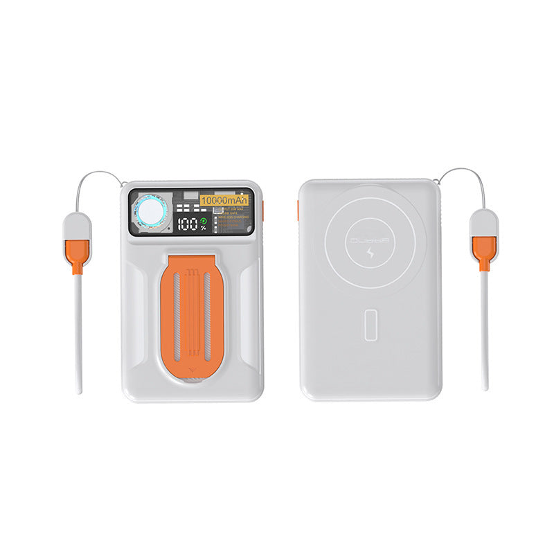 Høyytelses powerbank med intelligent LED-display og multifunksjonell ladekabel Skanto