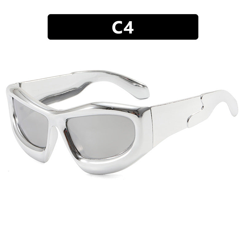 Dame sporty solbriller med futuristisk design Skanto