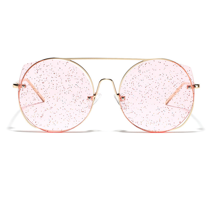 Dame oversized solbriller med glitrende glass Skanto