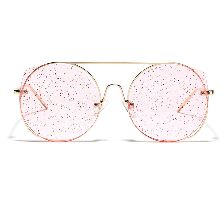 Dame oversized solbriller med glitrende glass Skanto