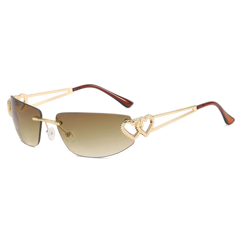 Dame Cat-Eye solbriller med unikt hjerte-design og beskyttende UV-filter Skanto