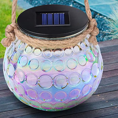 Skanto | Solar Cracked Glass Bottle LED Ute Dekorativ Hengende Lys