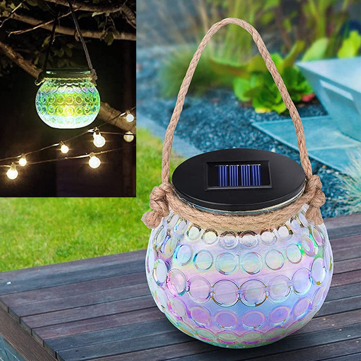 Skanto | Solar Cracked Glass Bottle LED Ute Dekorativ Hengende Lys